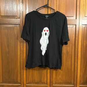 Halloween Ghost Crop Tee
